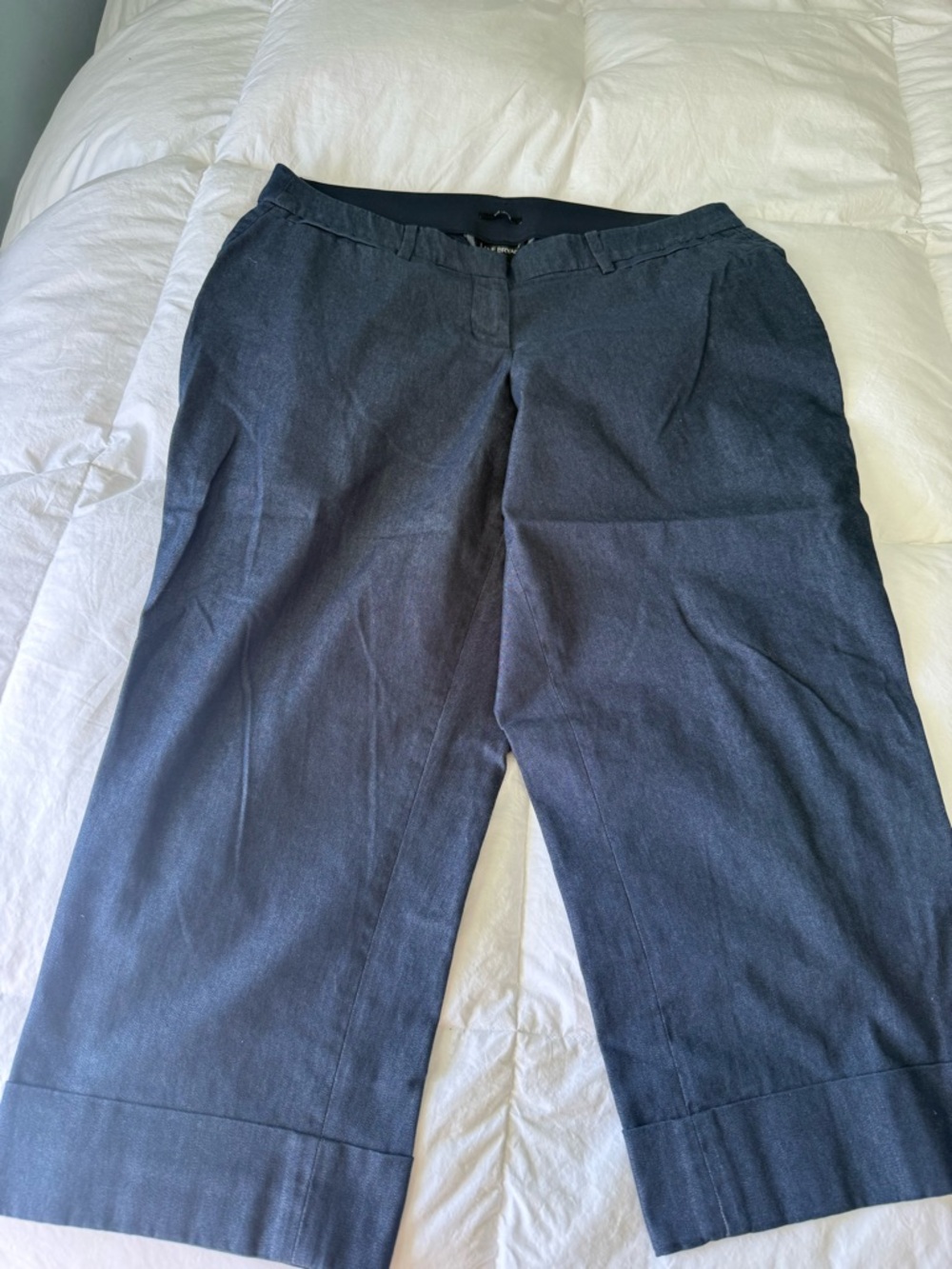 Lane Bryant The Lena Cropped Dress Pants in Denim Blue Size 16 LNC